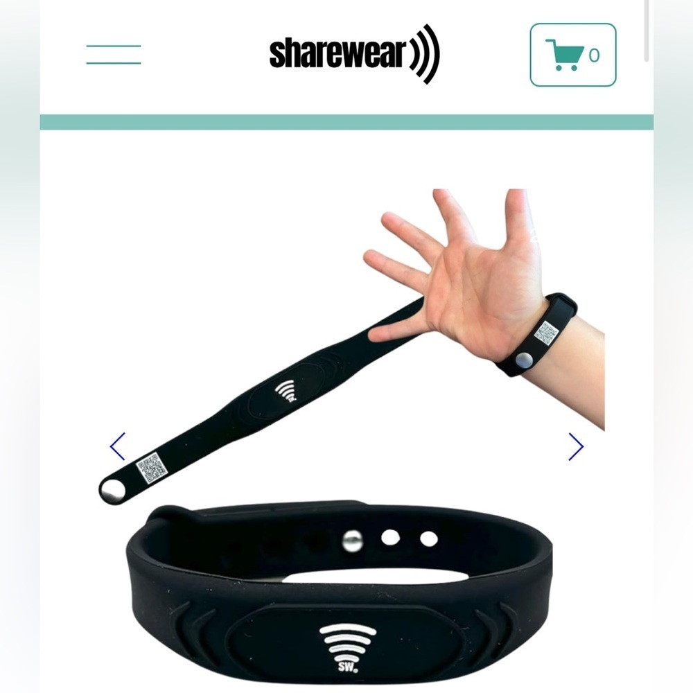 Kid Sharewear Safety Tracker Black Band NEW